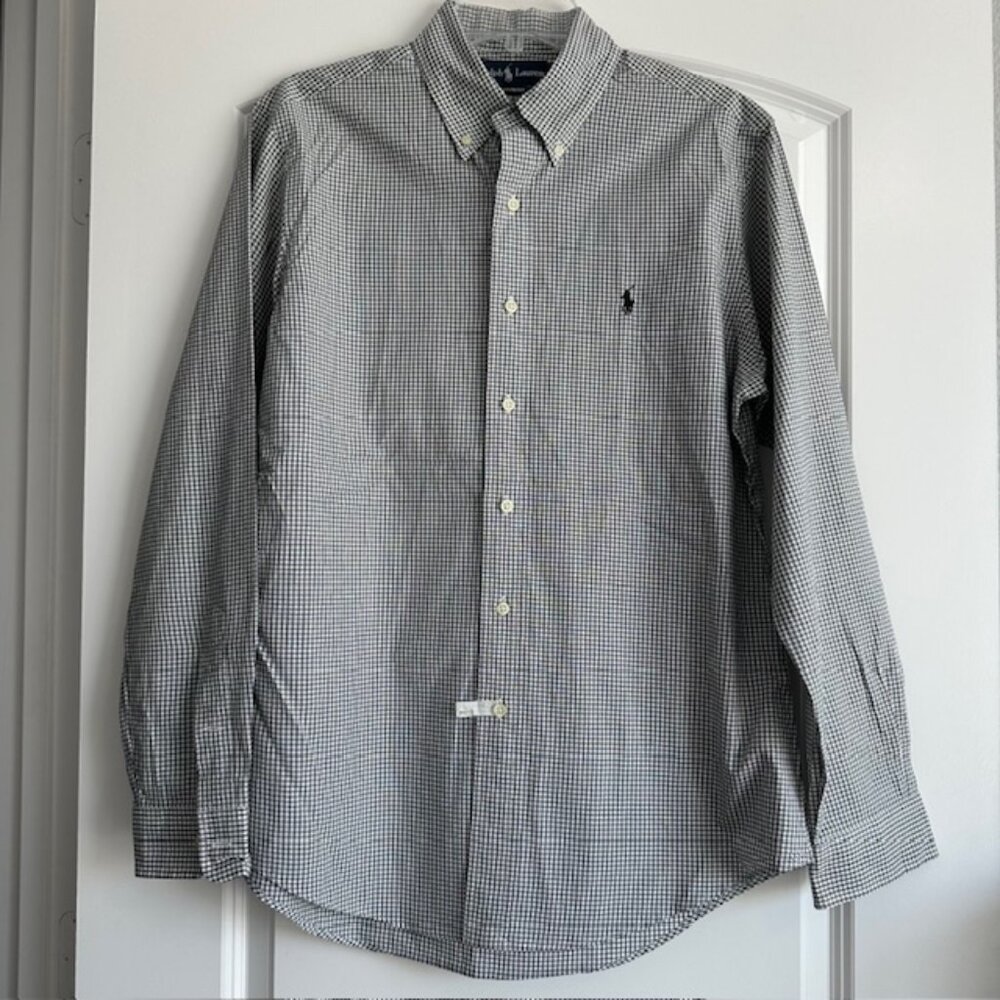 Ralph Lauren Men's Custom Fit Button Up Shirt Sz M
